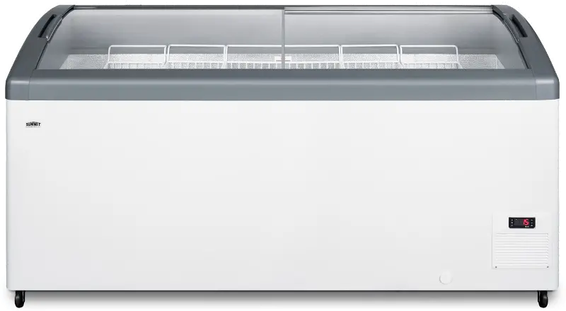 Summit Commercial 17 Cu.Ft. Chest Freezer - White with Curved Glass Lid