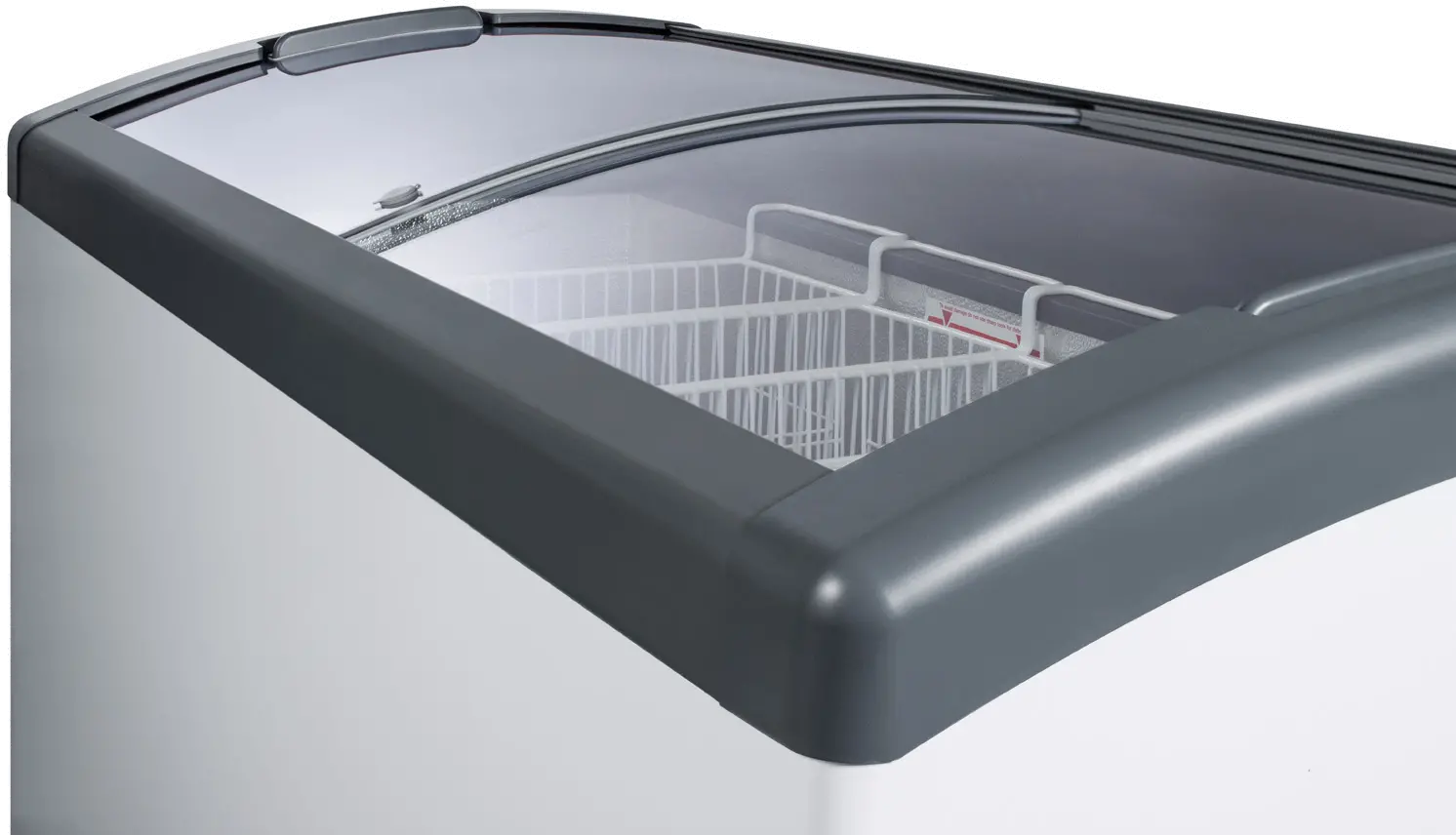 Summit Commercial 17 Cu.Ft. Chest Freezer - White with Curved Glass Lid-2