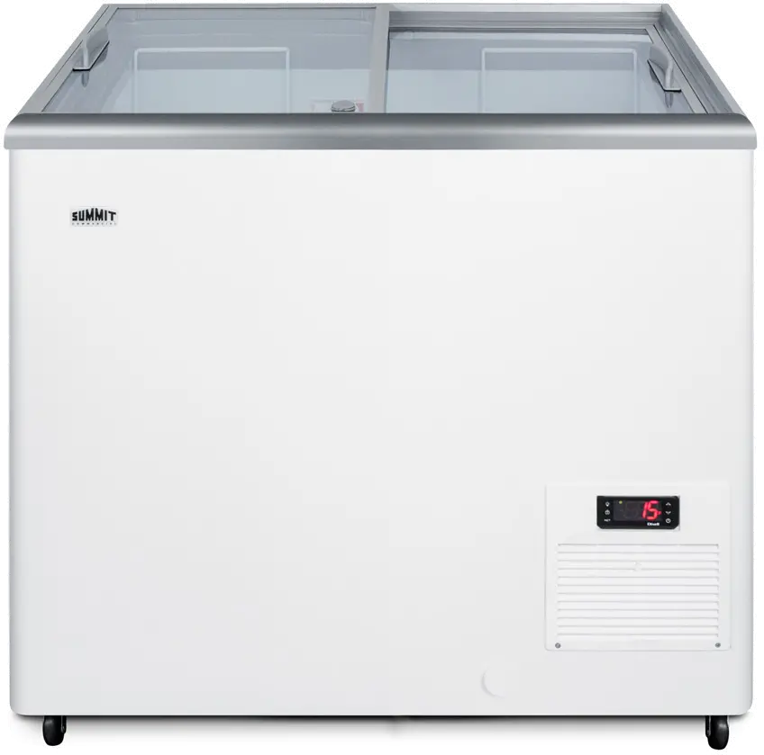 Summit Commercial 7.2 Cu.Ft. Chest Freezer - White with Glass Lid-1