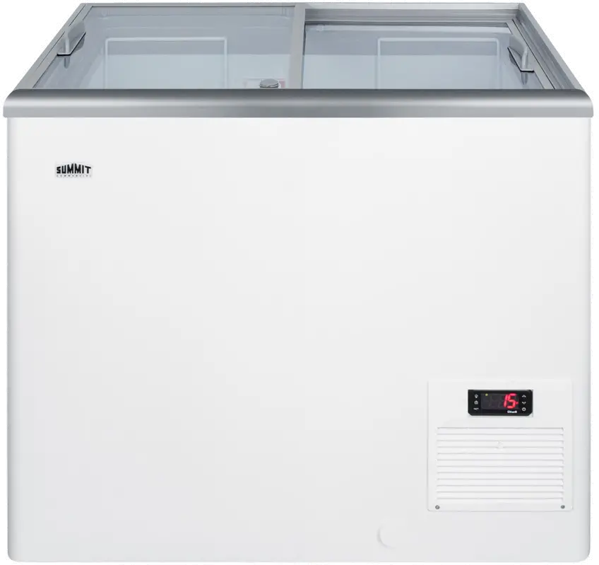Summit Commercial 7.2 Cu.Ft. Chest Freezer - White with Glass Lid-3