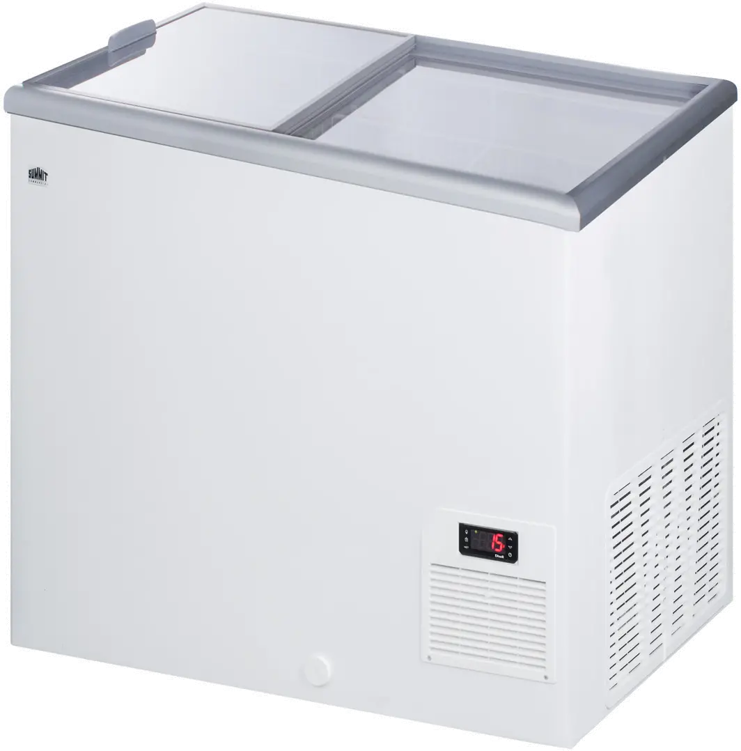 Summit Commercial 7.2 Cu.Ft. Chest Freezer - White with Glass Lid-4