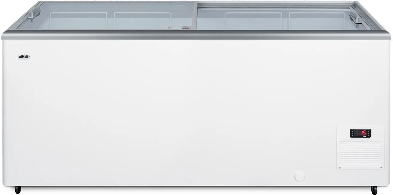 Summit Commercial 17 Cu.Ft. Chest Freezer - White with Glass Lid-1