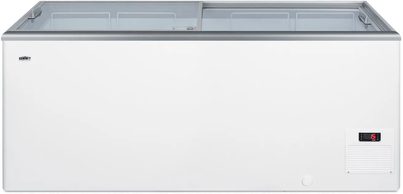 Summit Commercial 17 Cu.Ft. Chest Freezer - White with Glass Lid-3