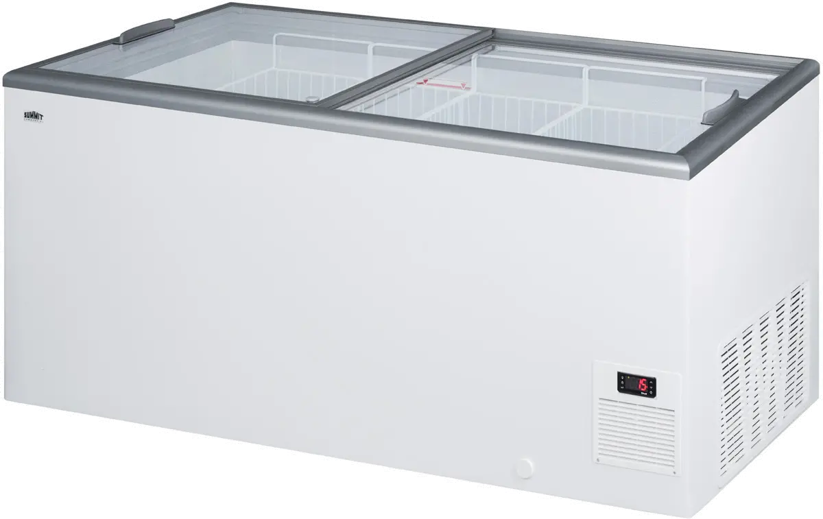 Summit Commercial 17 Cu.Ft. Chest Freezer - White with Glass Lid-4