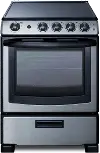 Summit 2.9 cu ft Electric Range - Stainless Steel 24 Inch