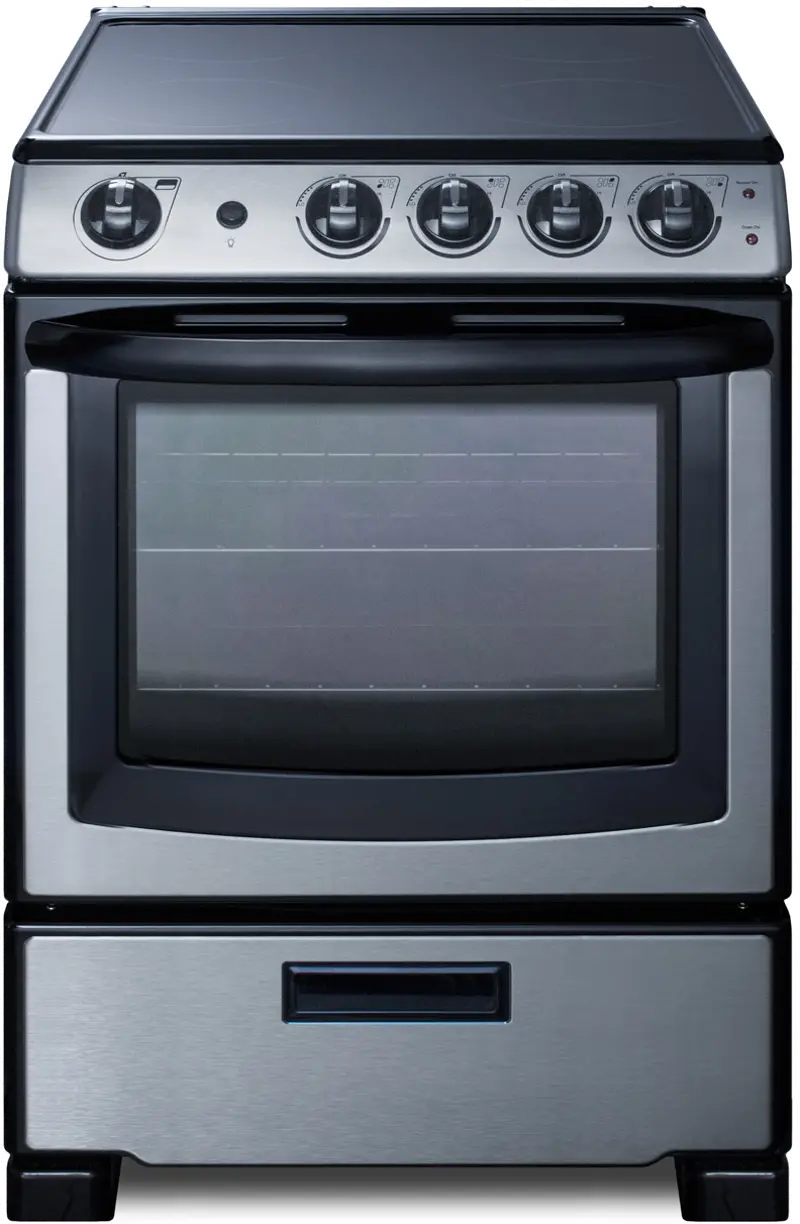 Summit 2.9 cu ft Electric Range - Stainless Steel 24 Inch