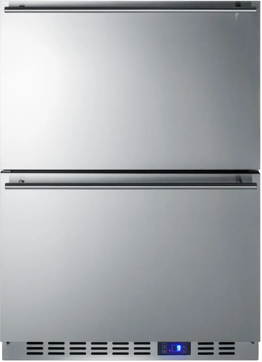 Summit 4.26 cu ft 2-Drawer All-Freezer - Stainless Steel 24 Inch-2