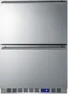 Summit 4.26 cu ft 2-Drawer All-Freezer - Stainless Steel 24 Inch