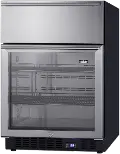 Summit 24 Inch Built-In Beverage Refrigerator with Drawer