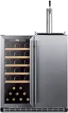Summit 30  Wide Built-In Indoor/Outdoor Combination Wine Cellar/Kegerator