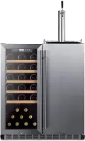 Summit 30 Wide Built-In Indoor/Outdoor Combination Wine Cellar/Kegerator