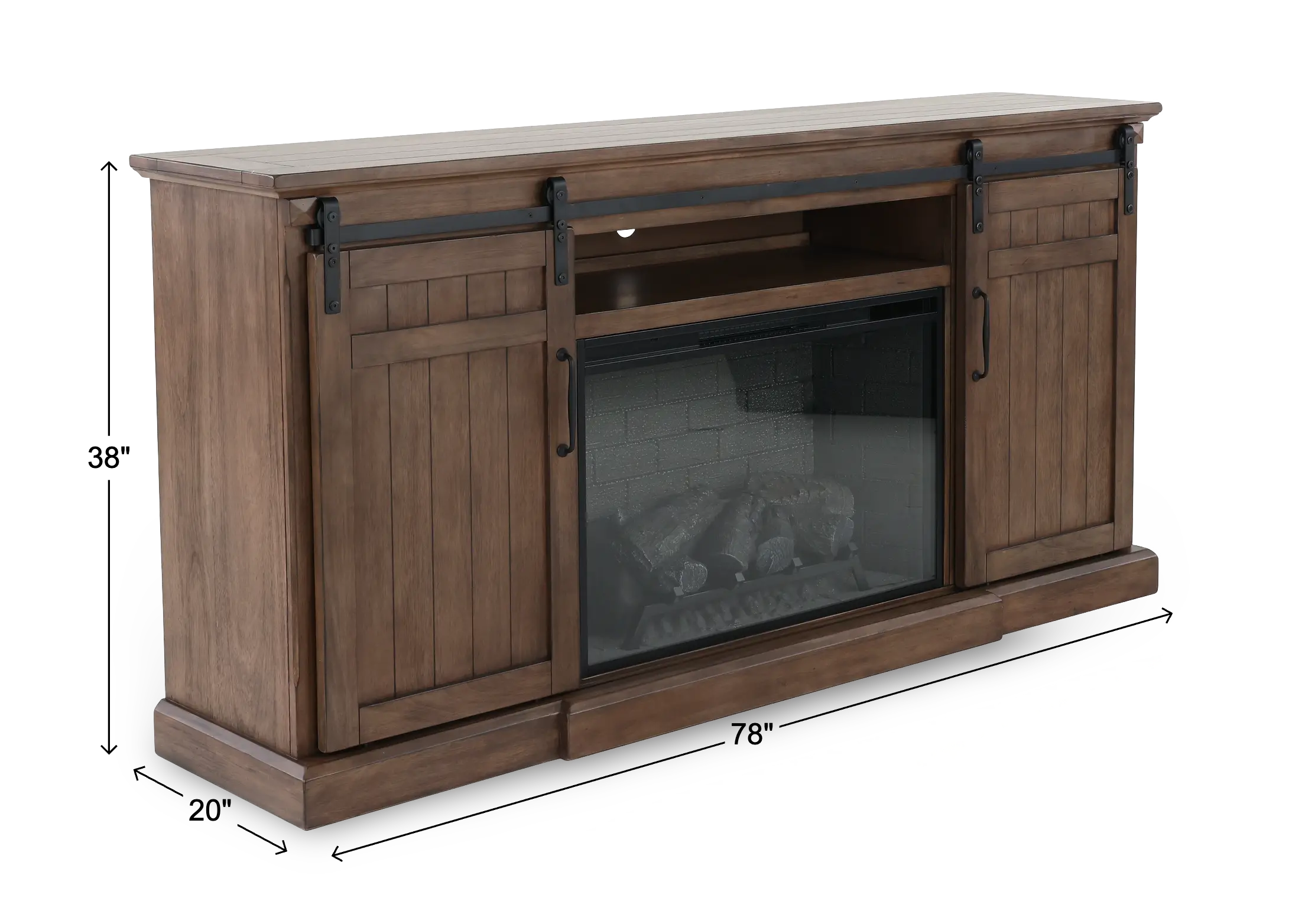 Buck Brown 78 Fireplace TV Stand-3