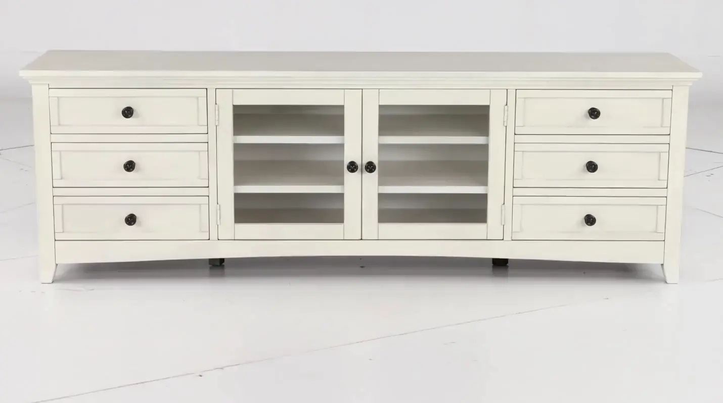 Marlo Marble White 82 TV Stand-9