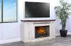 Heritage White 72 Electric Fireplace