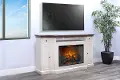 Heritage White 72 Electric Fireplace