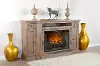 Heritage Brown 72  Electric Fireplace