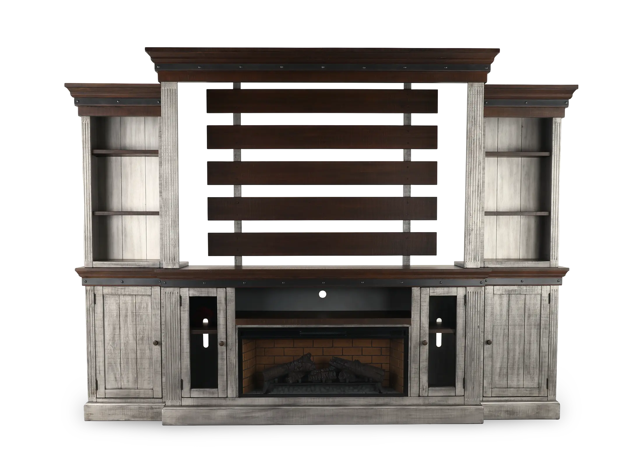 Avalon Gray Fireplace Entertainment Center-1