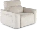 Alora Fossil White Power Recliner