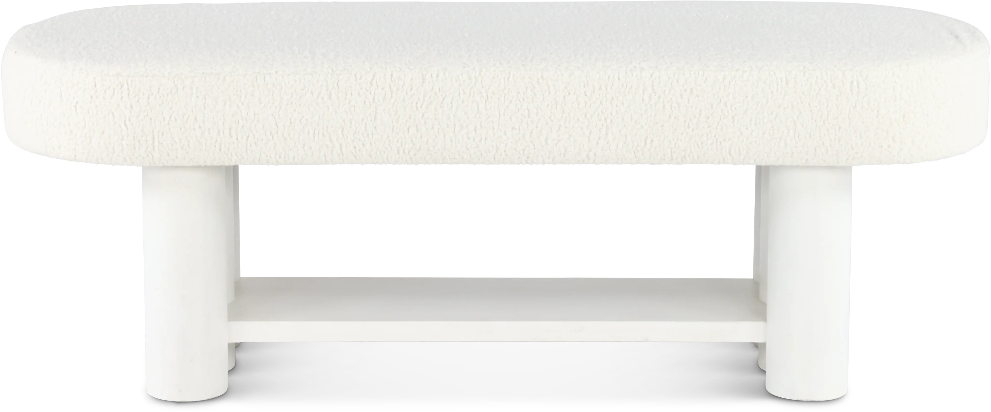 Geneva White Bed Bench-4