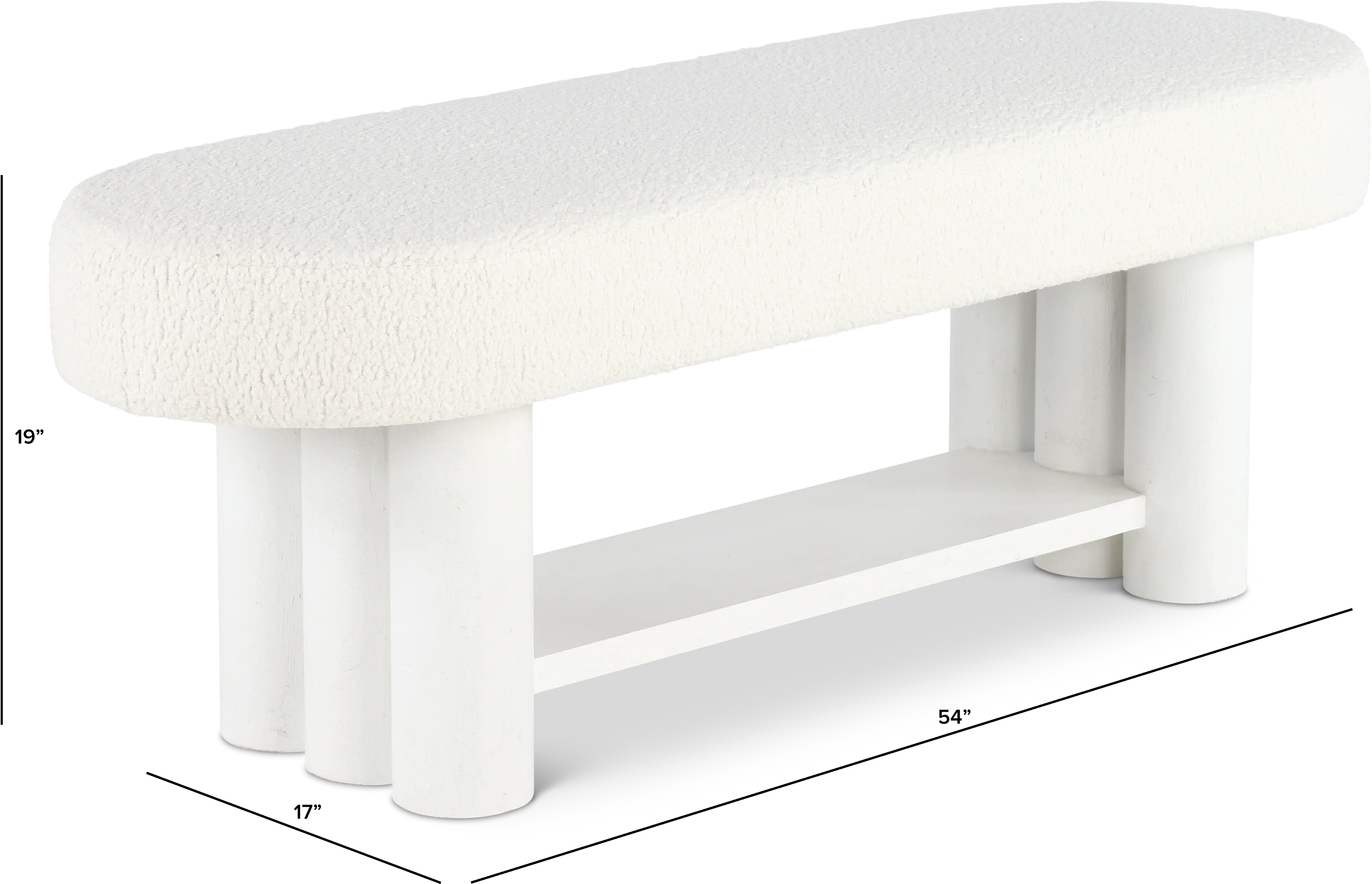 Geneva White Bed Bench-3