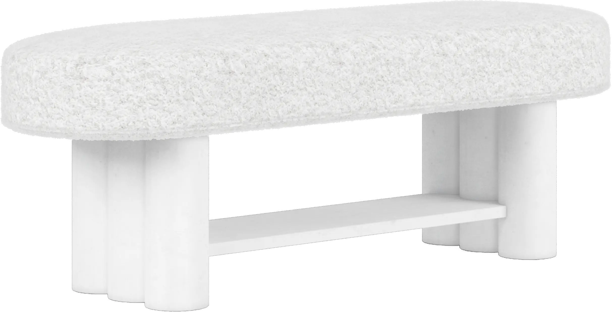 Geneva White Bed Bench-8