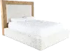 Geneva Oak and Cream Queen Platform Bed