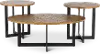Colton Brown and Black Tables, Set of 3