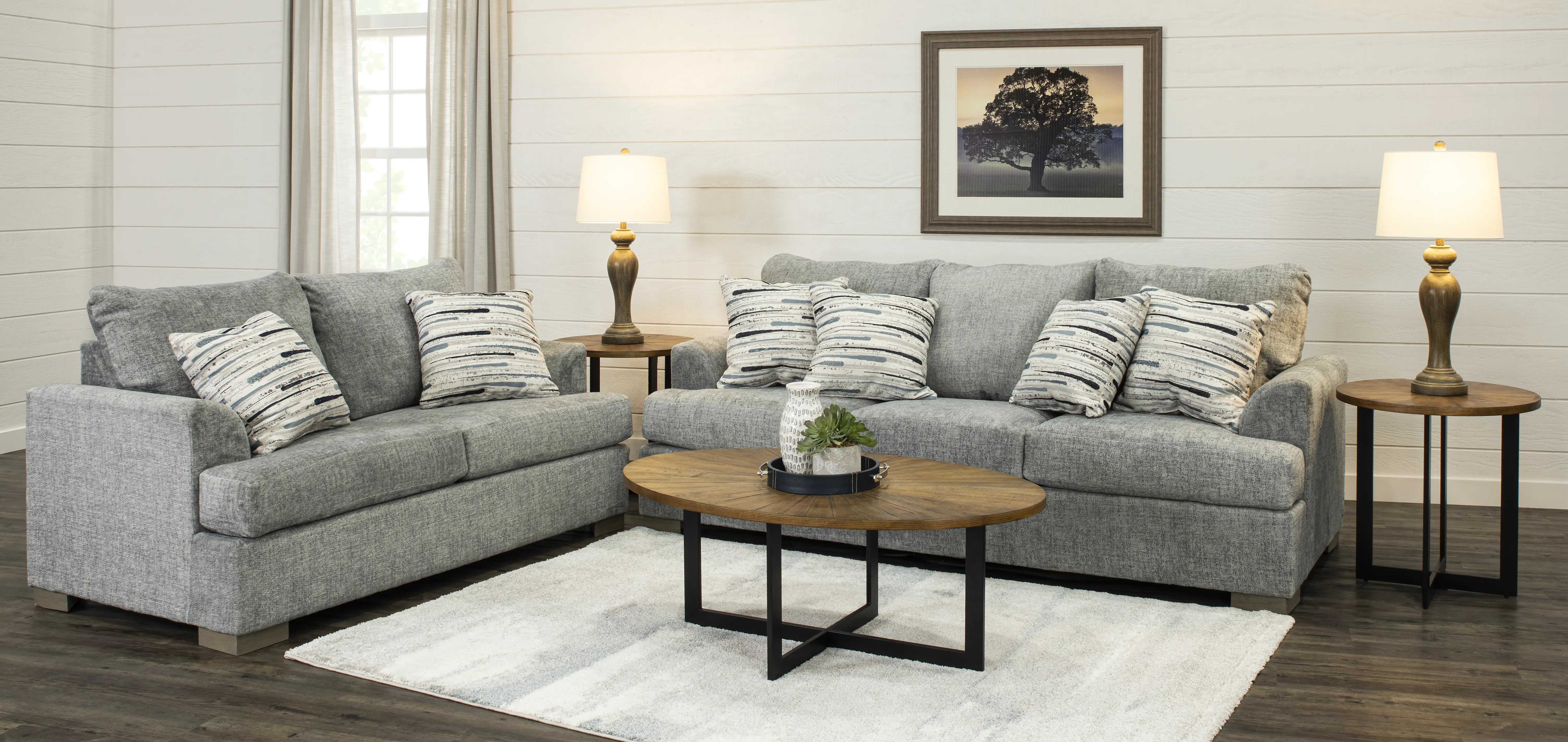 Colton Brown and Black Tables, Set of 3-8