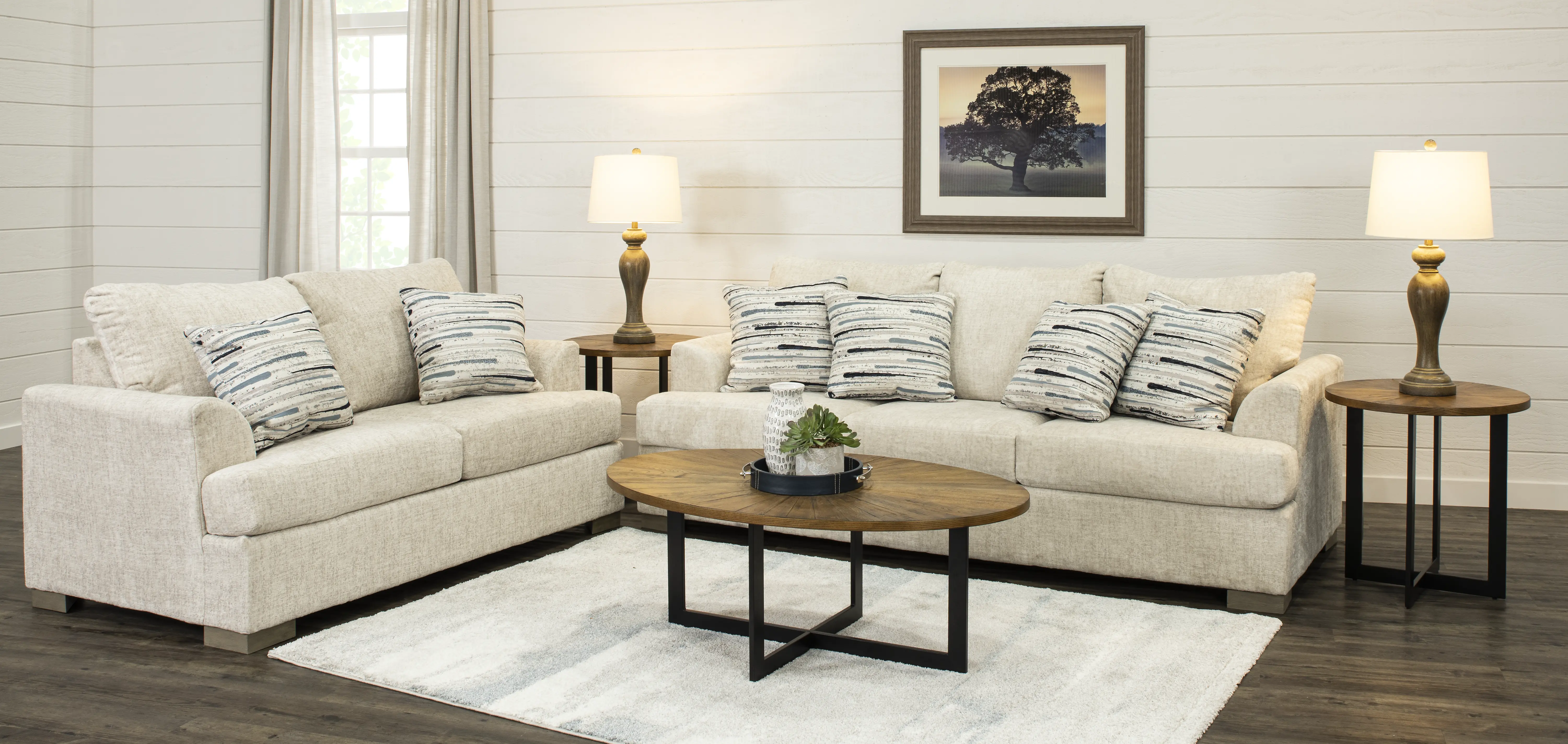 Colton Brown and Black Tables, Set of 3-9