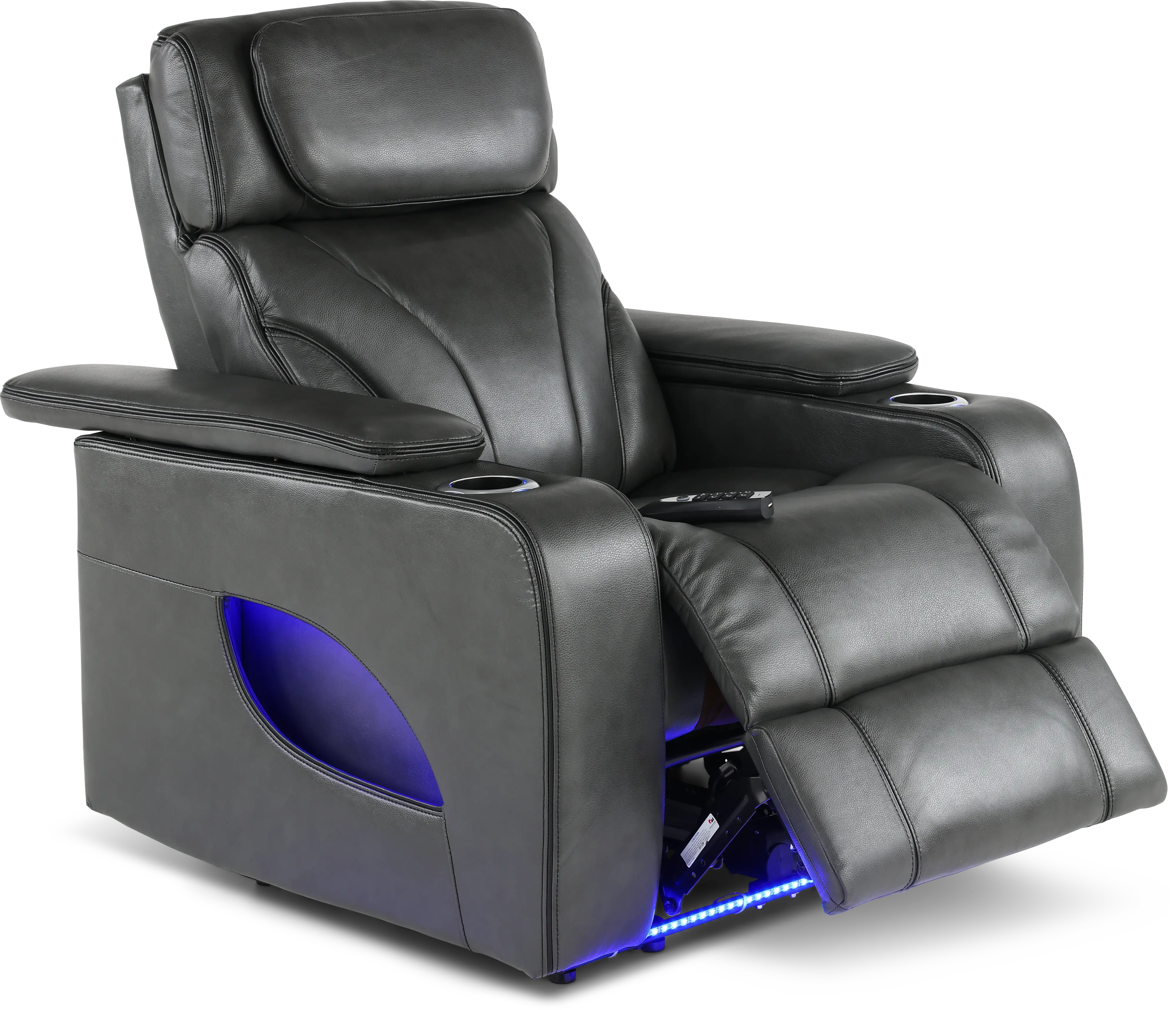 Arya Gray Power Recliner with Power Headrests and Massage-6