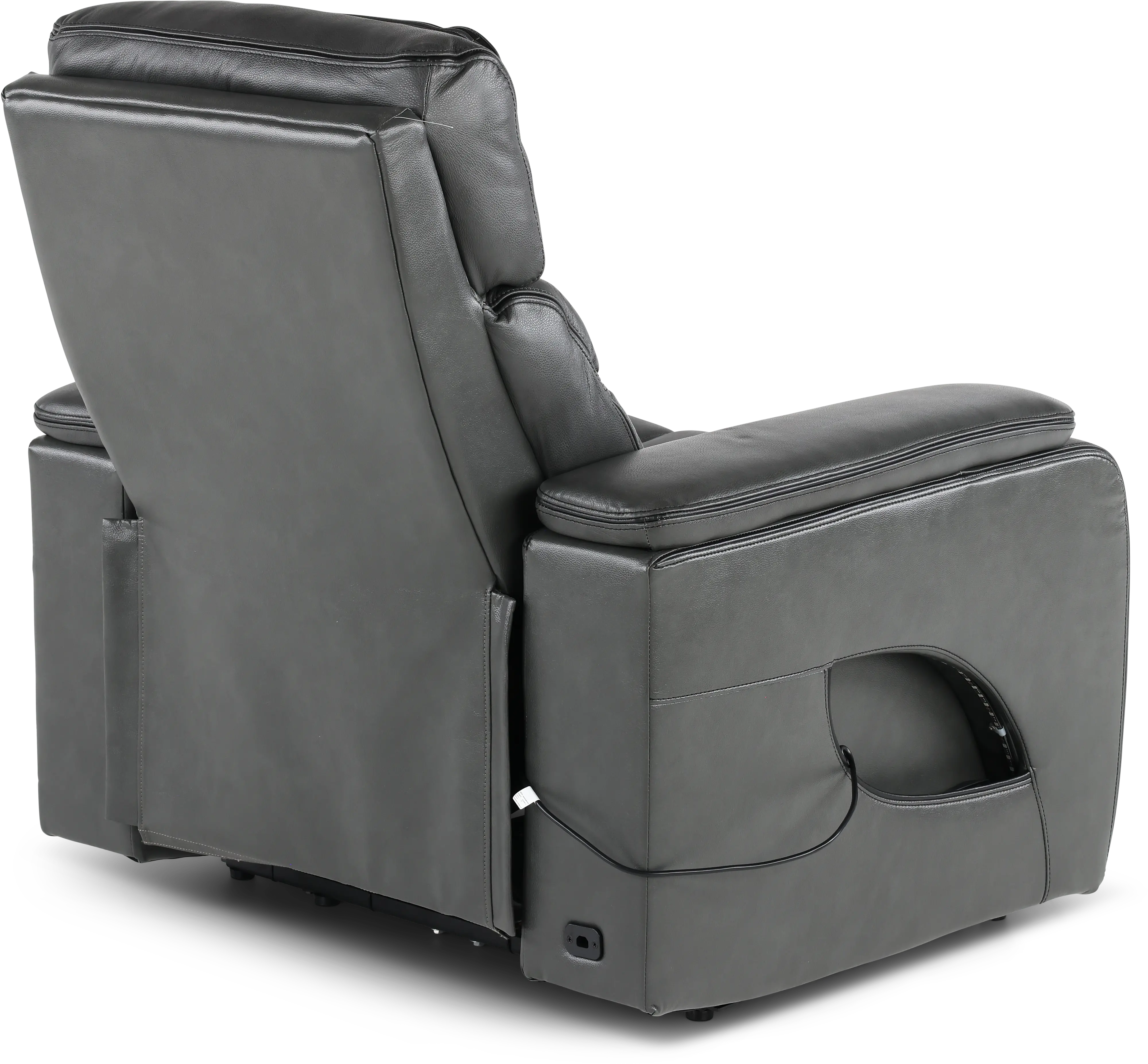 Arya Gray Power Recliner with Power Headrests and Massage-8
