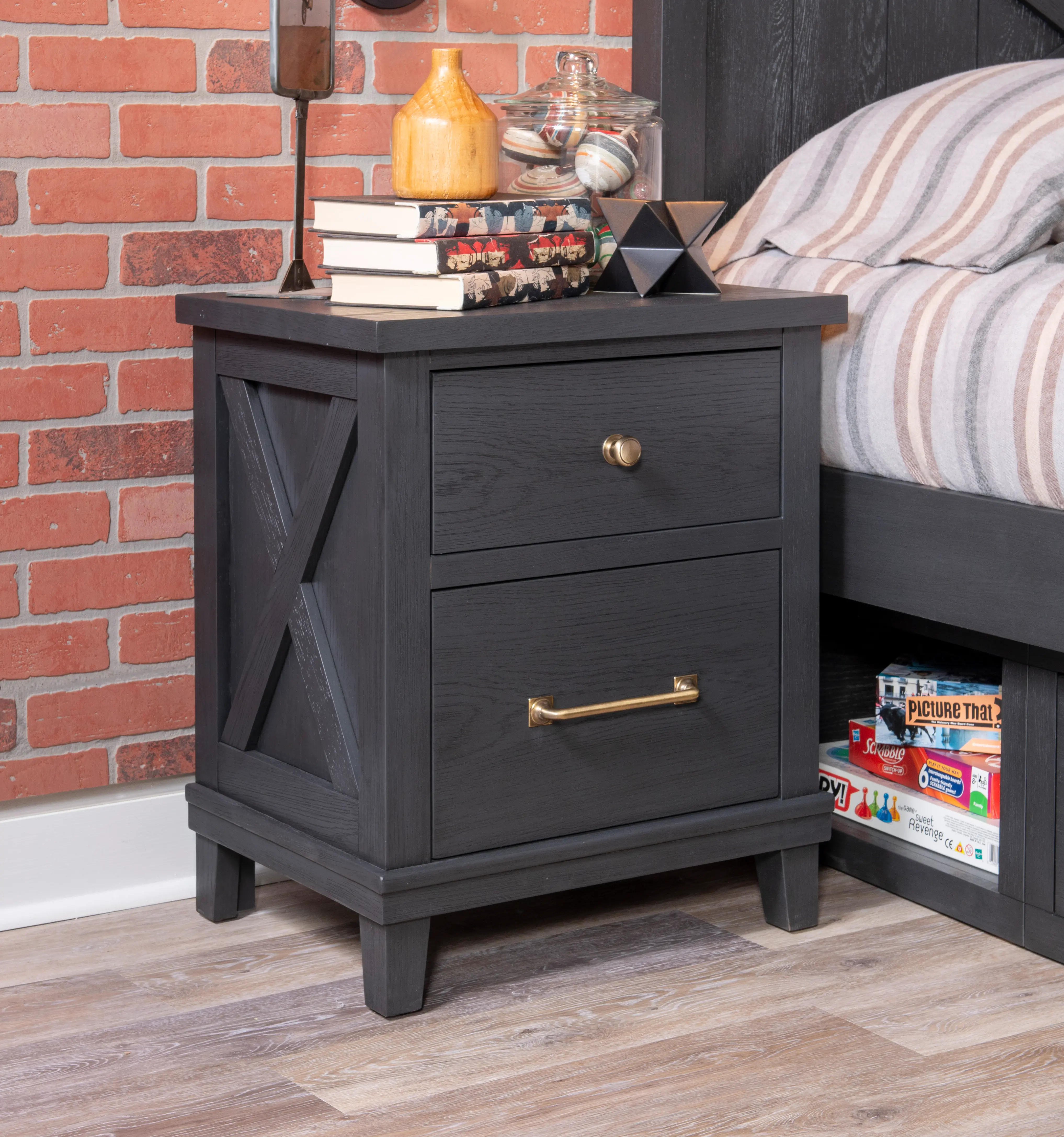 Flatiron Black Nightstand-2