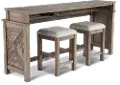 KIT/906-SOFA+STOOL Skyview Lodge Sofa Table and Stool Set