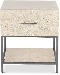 Mala Weathered White End Table