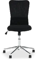 Chrome Plated Black Mesh Armless Office Chair