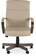 Beige Fabric Swivel Office Chair