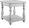 Newhaven Weathered White Square End Table