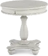 Newhaven Weathered White Round End Table