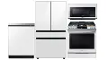 .SUG-8600-4PC-W/GGAS Samsung 4-Piece Gas Kitchen Appliance Package - White Glass