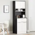 14422 Myro Gray Oak and White Pantry Cabinet - South Shore