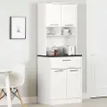14423 Myro Black and White Pantry Cabinet - South Shore