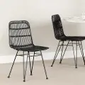 14518 Balka Black Rattan Dining Chair, Set of 2 - South Shore