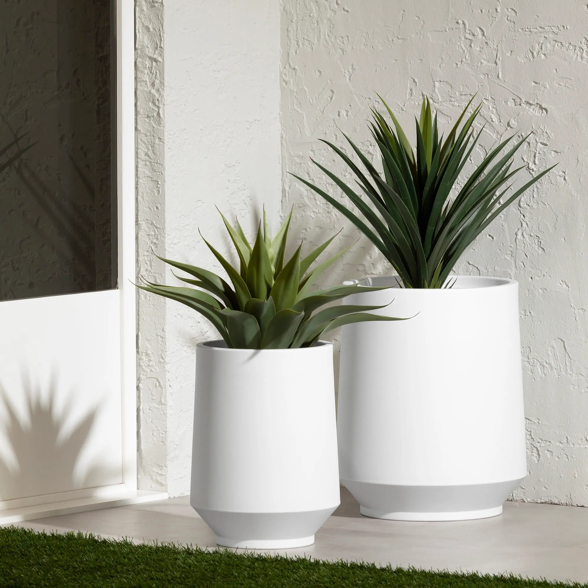 15014 Dalya White Planters, Set of 2 - South Shore-2