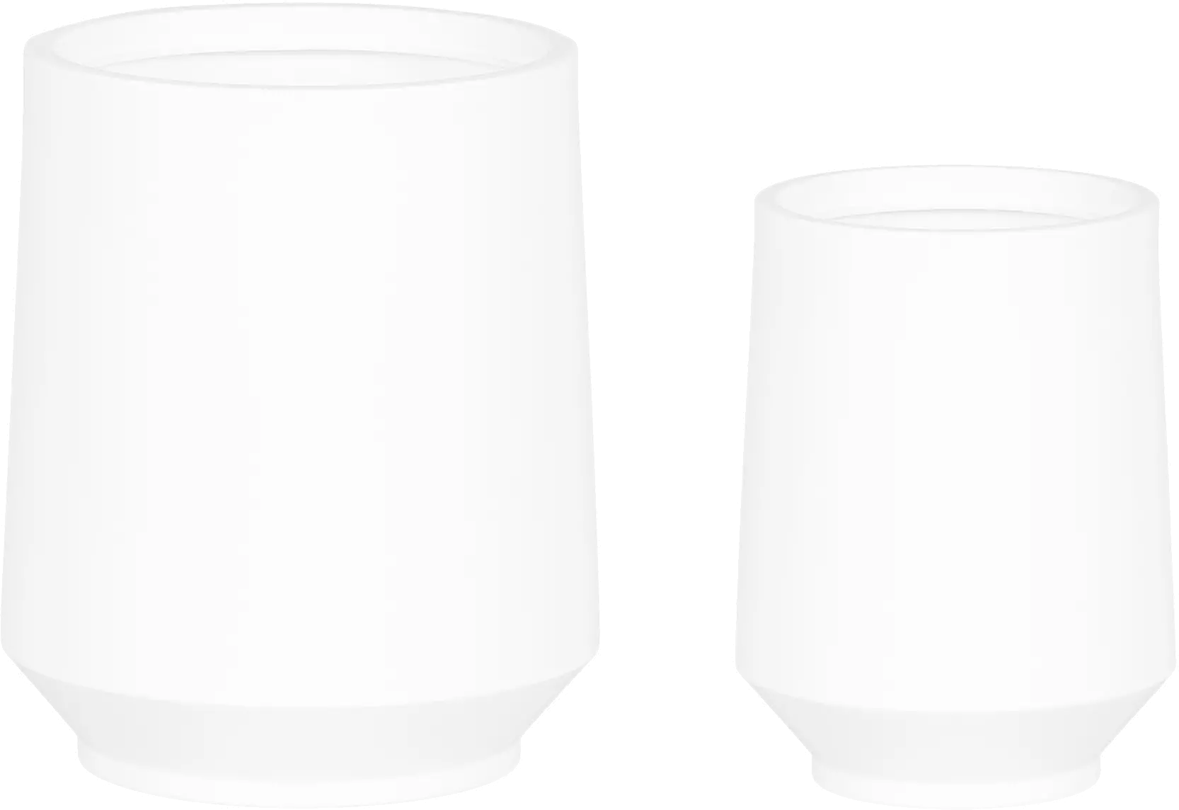 15014 Dalya White Planters, Set of 2 - South Shore-1