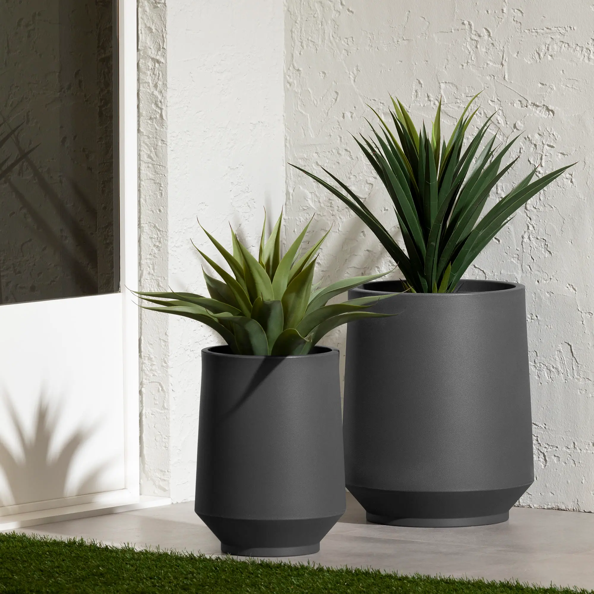 15015 Dalya Dark Gray Planters, Set of 2 - South Shore-2