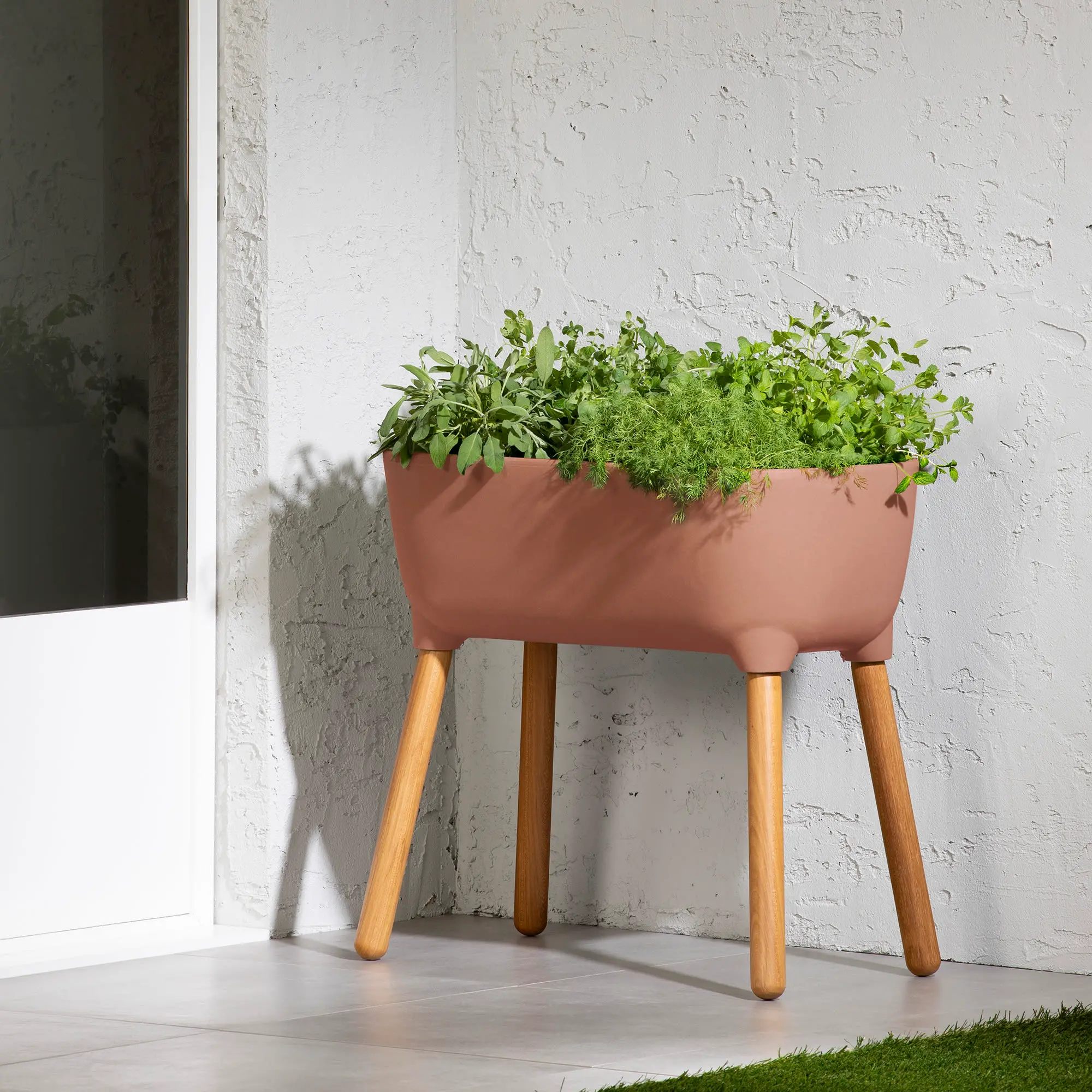 15326 Dalya Burnt Orange Raised Planter - South Shore-2