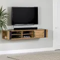 15528 Munich Oak 68 Hanging TV Stand - South Shore
