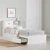 15550 Hazen White Twin Storage Bed with Headboard - South Shore
