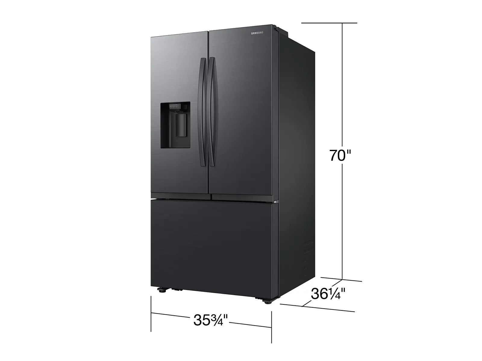 RF32CG5400MT Samsung 31 cu ft Mega Capacity French Door Refrigerator - Matte Black-3