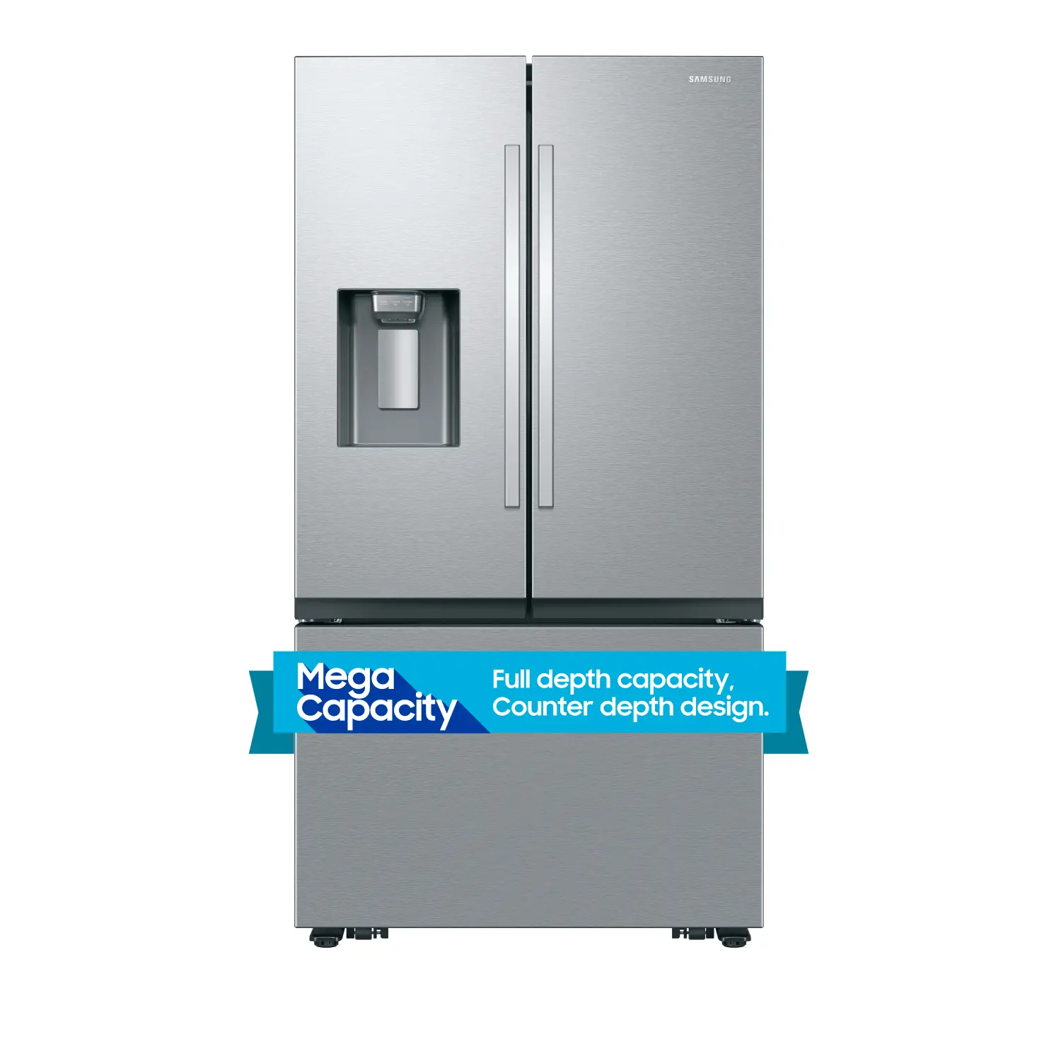 RF27CG5400SR Samsung 26 cu ft Mega Capacity French Door Refrigerator - Counter Depth Stainless Steel-3